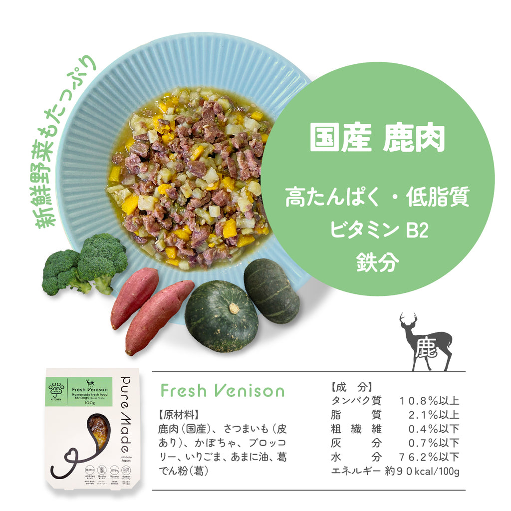Pure Made おためし 選べる 4パックセット / 愛犬の完全手作り新鮮ごはん